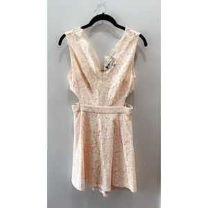 Marciano Lace Cutout Dress. Pale pink. Size 2